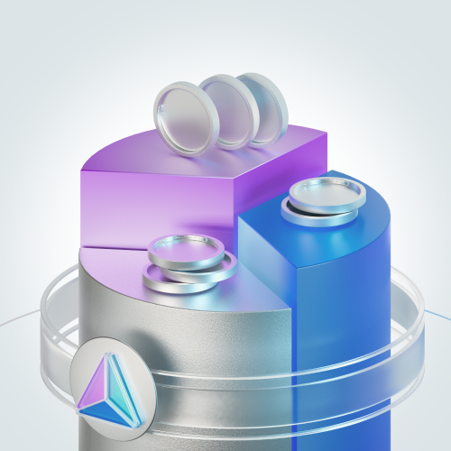 Three-dimensional blocks and coins representing Algebra infrastructure